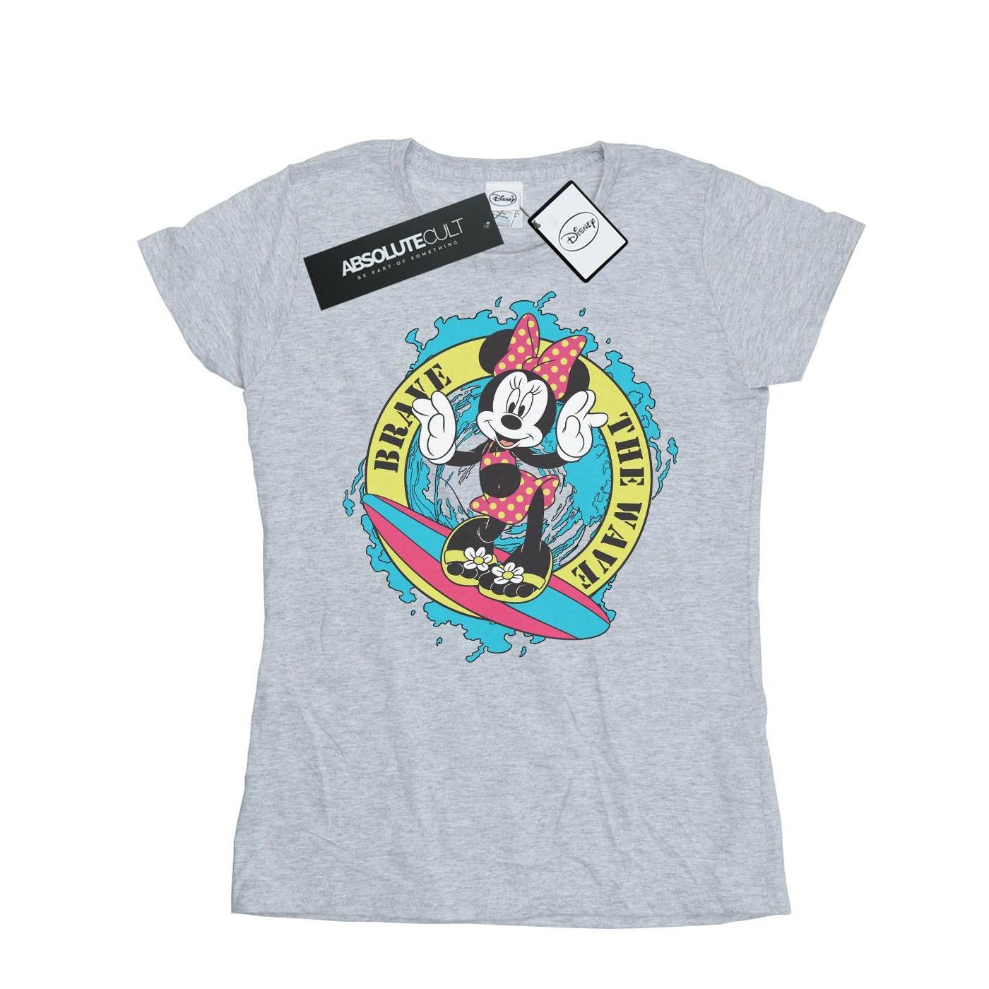 Image of Minnie Mouse Brave The Wave Tshirt Damen Grau L