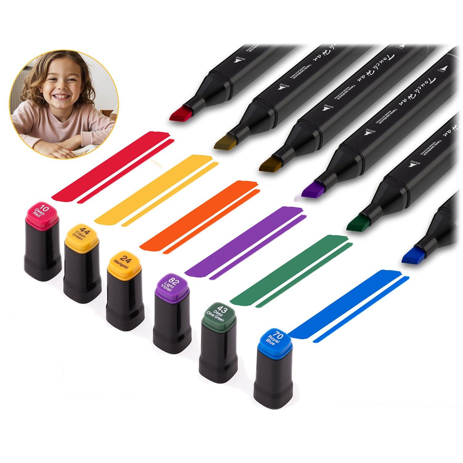 B2X Tapis de peinture 90 x 120 cm + 80 marqueurs à alcool Ricokids  