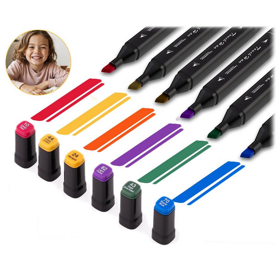 B2X Tapis de peinture 90 x 120 cm + 80 marqueurs à alcool Ricokids  