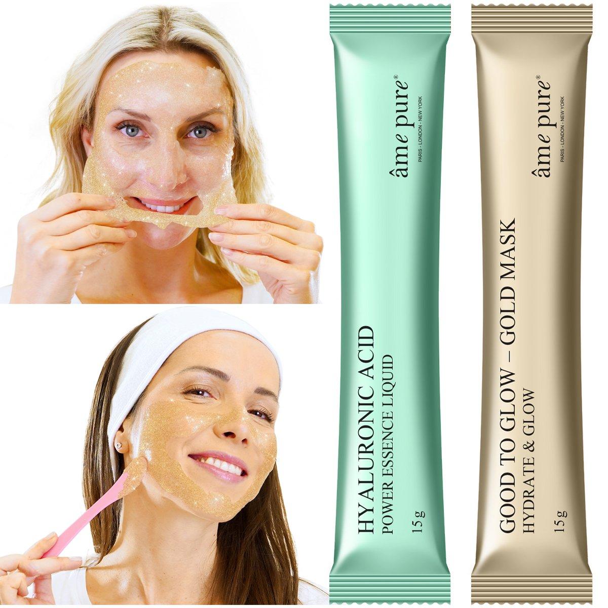 âme pure  Jelly Glow Rubber Mask™ - Gold/ Hyaluron Feuchtigkeits Gesichtsmaske 