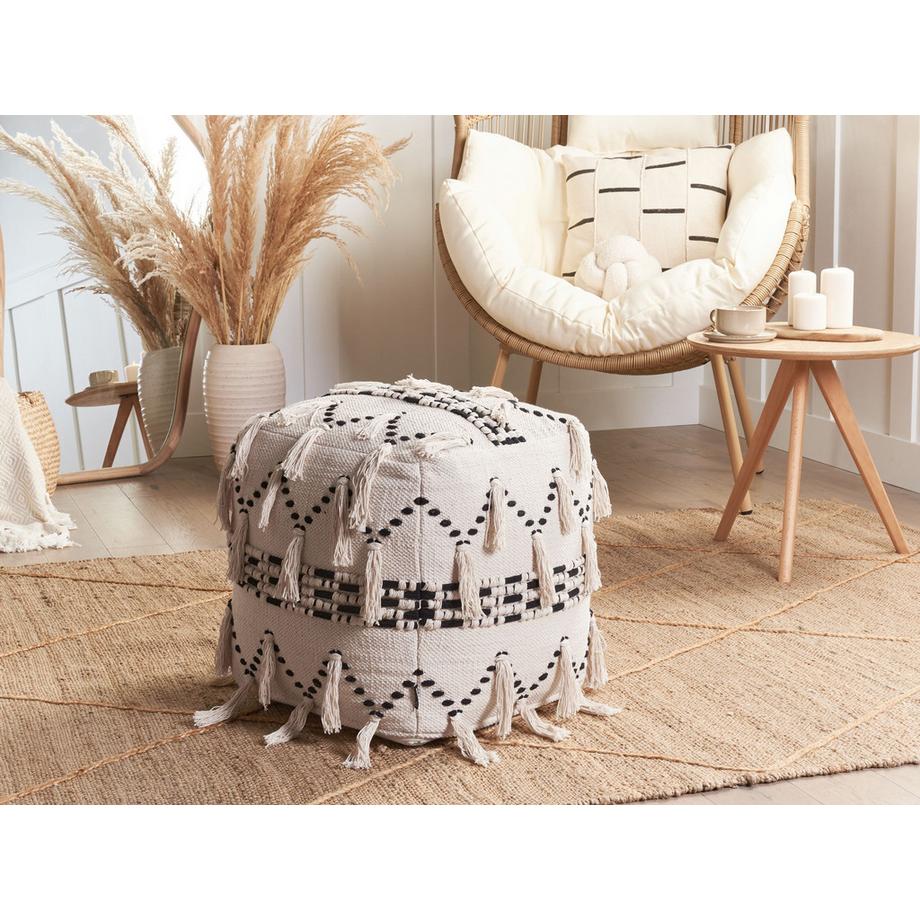 Beliani Pouf en Coton Rétro THONDI  