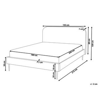 Beliani Letto con rete a doghe en Bouclé Scandinavo FLAYAT  