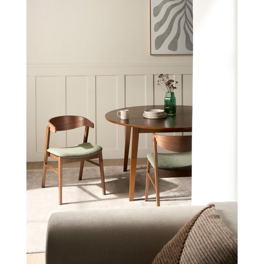 Beliani Lot de 2 chaises de salle à manger en Tissu Rétro LILLY  