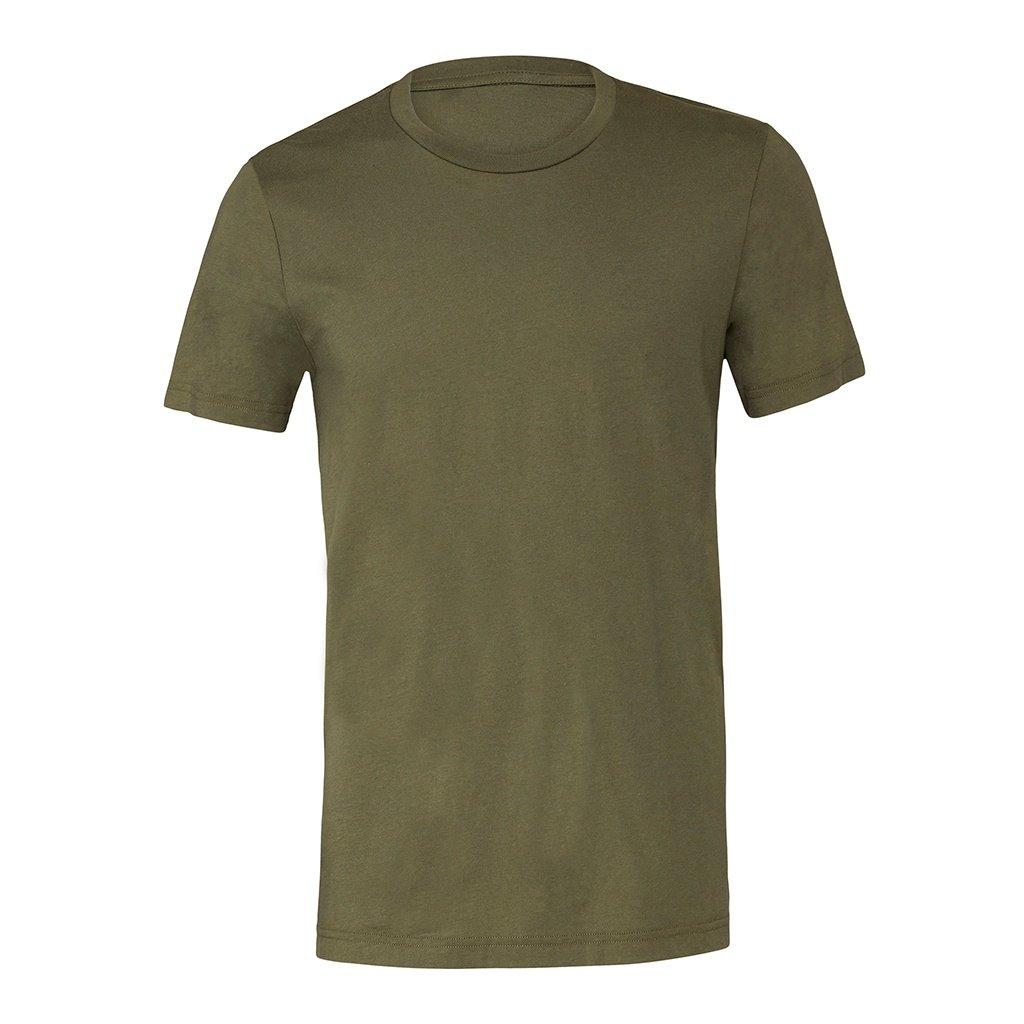 Image of Erwachsene Rundhalsausschnitt Tshirt Damen Militärgrün L