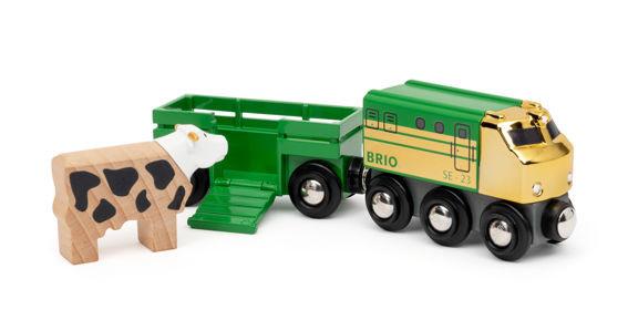 Image of Bauernhof-Zug mit Kuh Gold