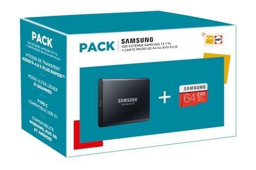 Image of SAMSUNG Pack Fnac Externe SSD T5 1 TB + Micro SD Karte 64 GB Evo Plus - 1 TB