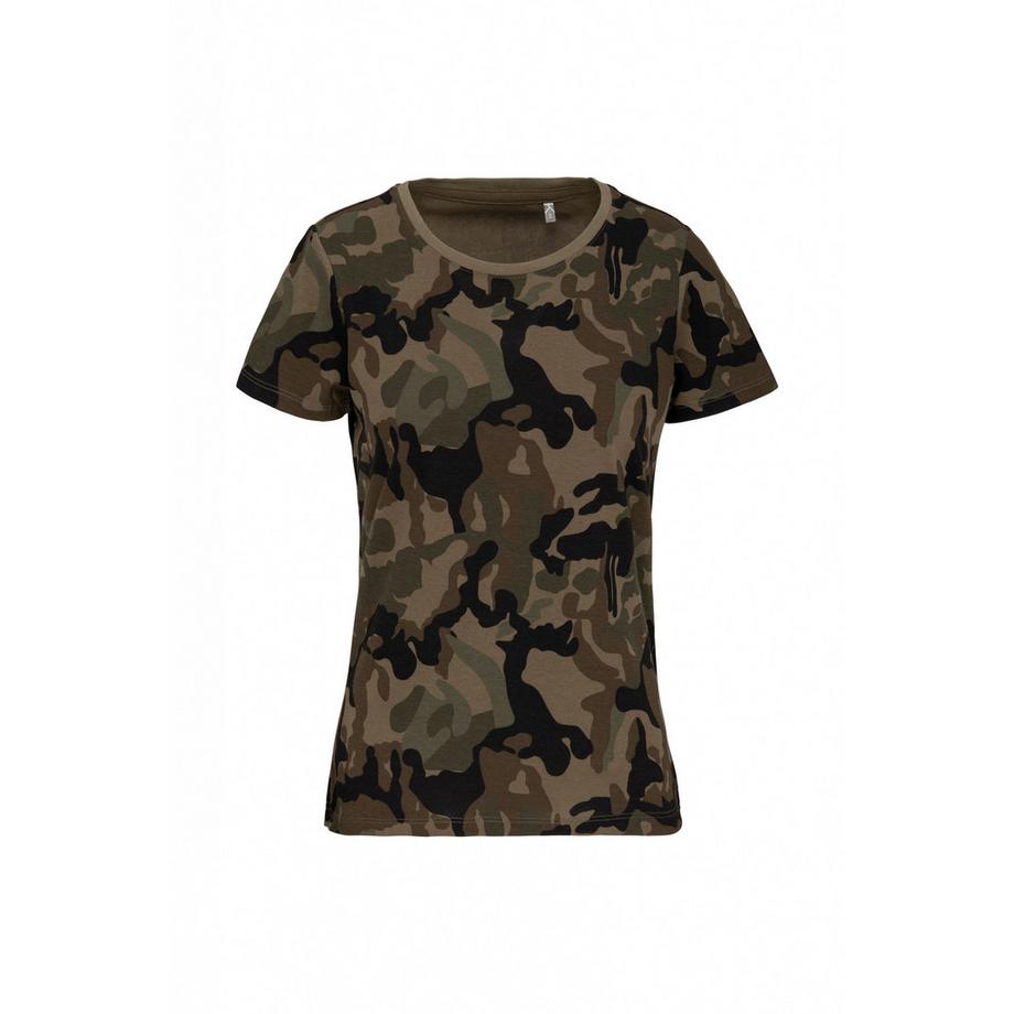Kariban Camo Print Kurzarm T-Shirt  