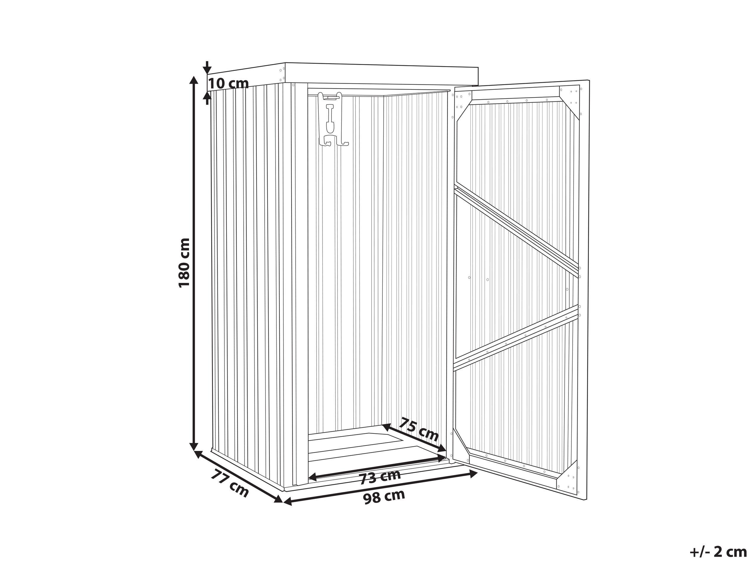 Beliani Capanno per gli attrezzi en Acciaio UMBRIA  