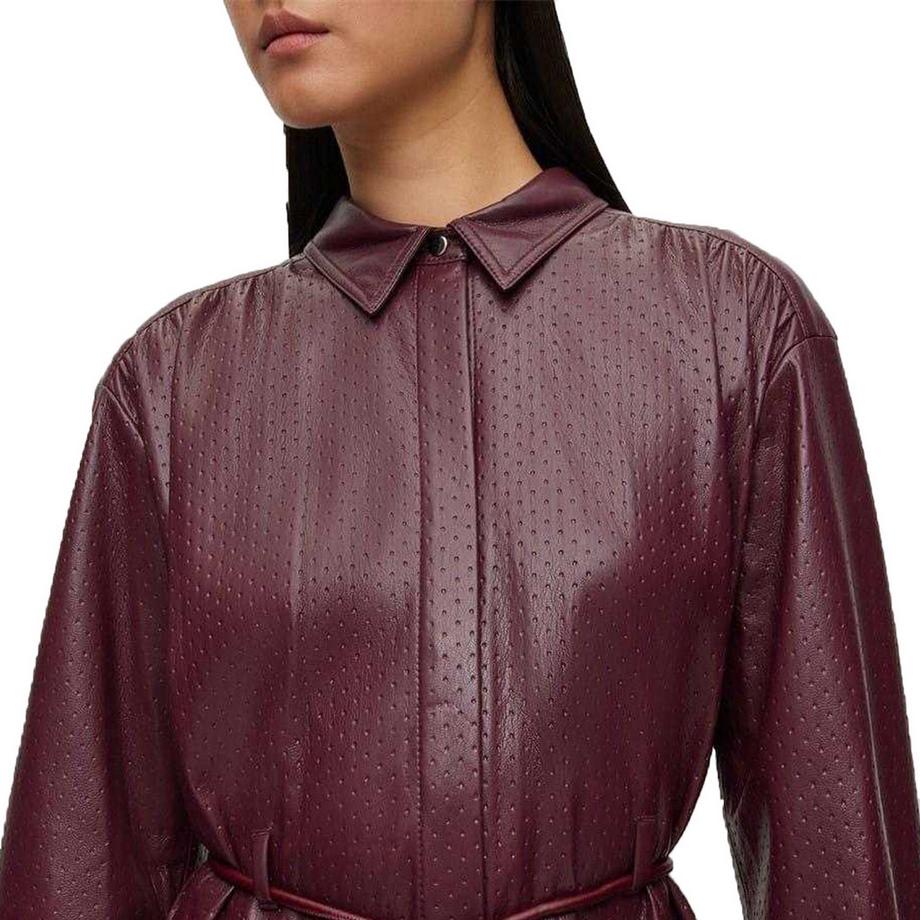 BOSS Dibanora Midi Hemd Kleid, Mit Kragen  