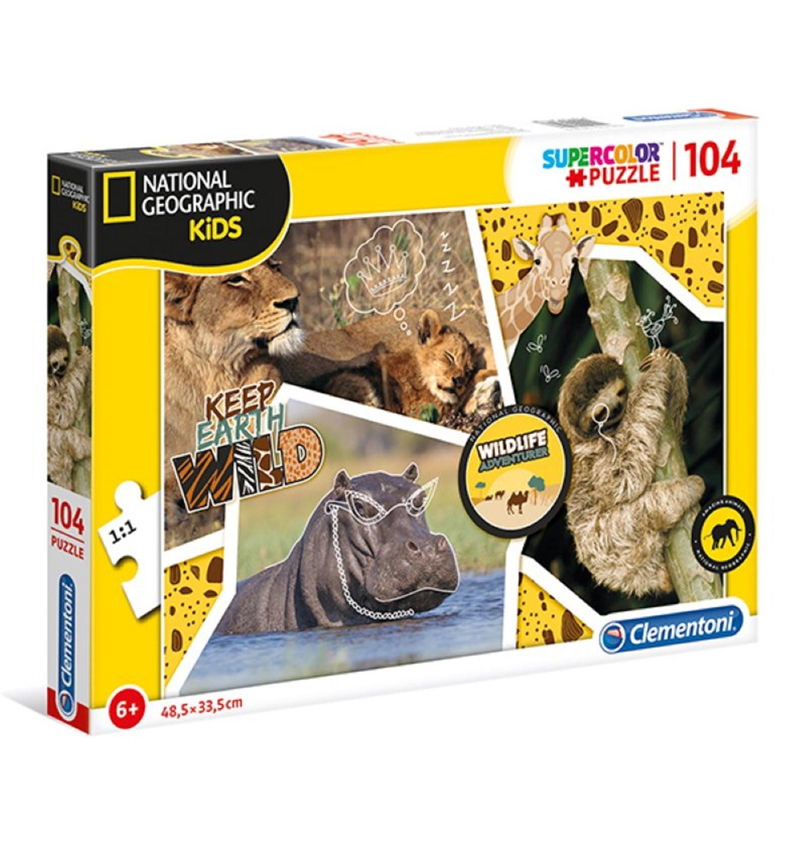 Clementoni  Puzzle Wildlife Abenteuer (104Teile) 