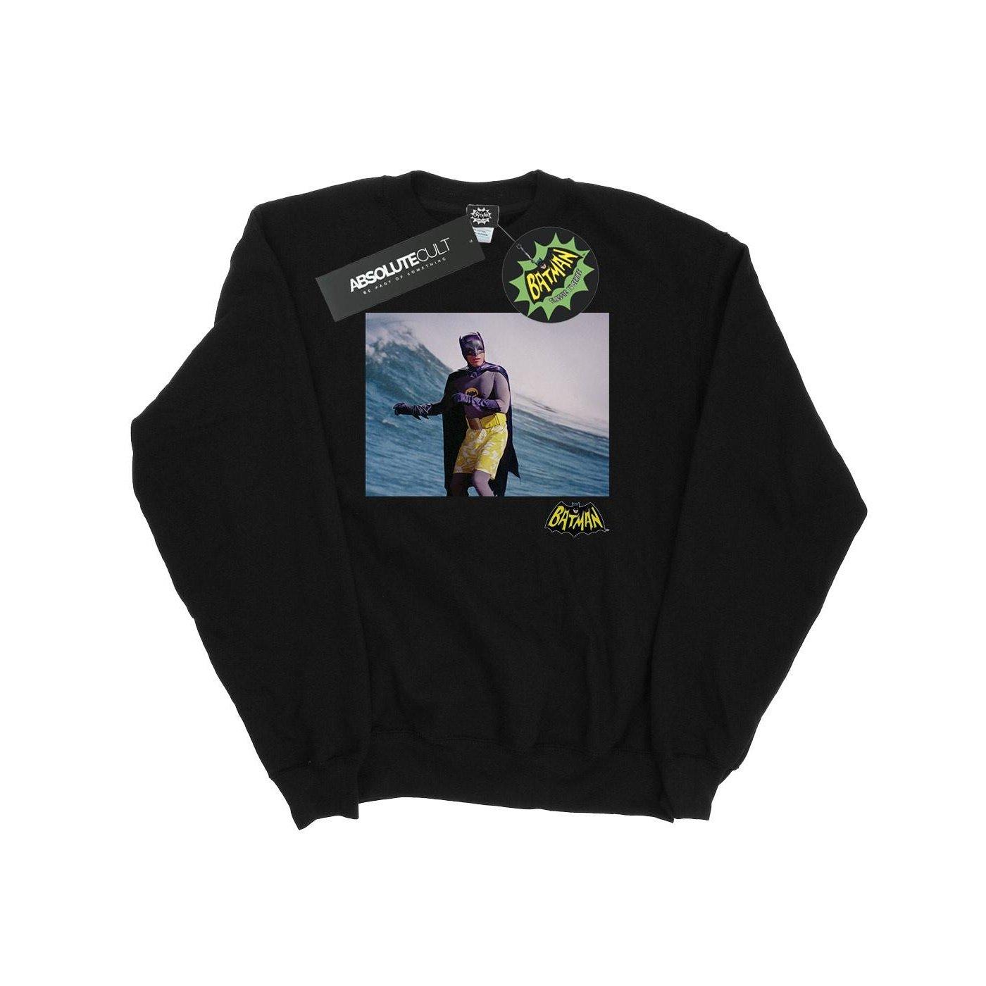 Image of Batman Tv Series Surfing Logo Sweatshirt Mädchen Schwarz 140/146