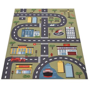 Tapis pour chambre pour enfants, jouer des voitures de tapis, motif de rues