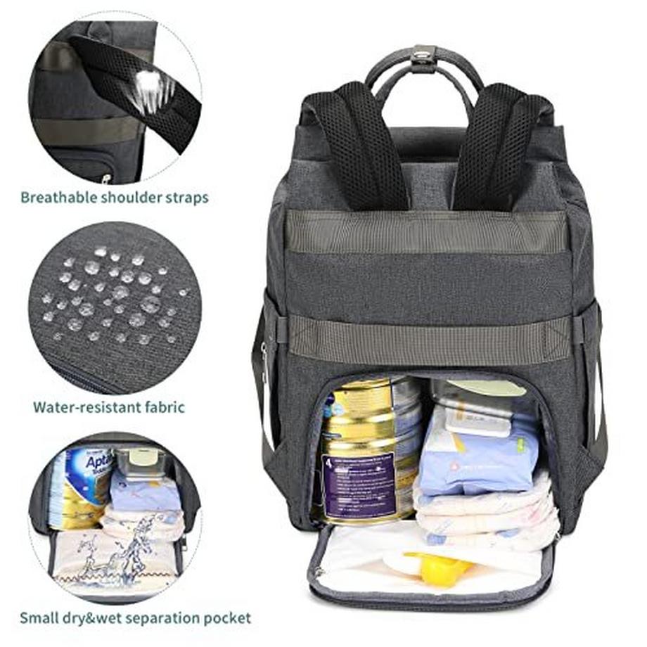 Only-bags.store Multifunktionaler Wickelrucksack Panda  