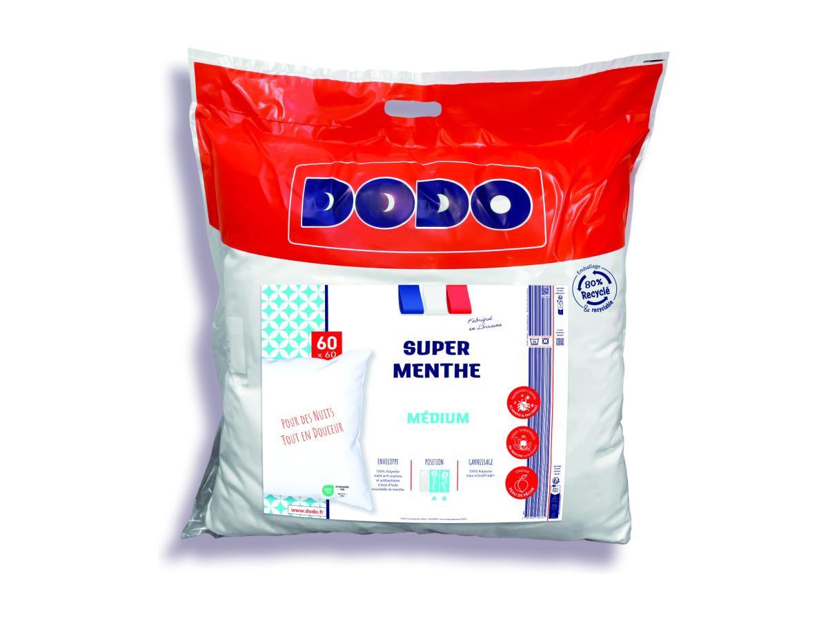 DODO Anti-Milben-Kopfkissen DODO - natürlich - 60 x 60 cm - MENTHOL PROTECT  