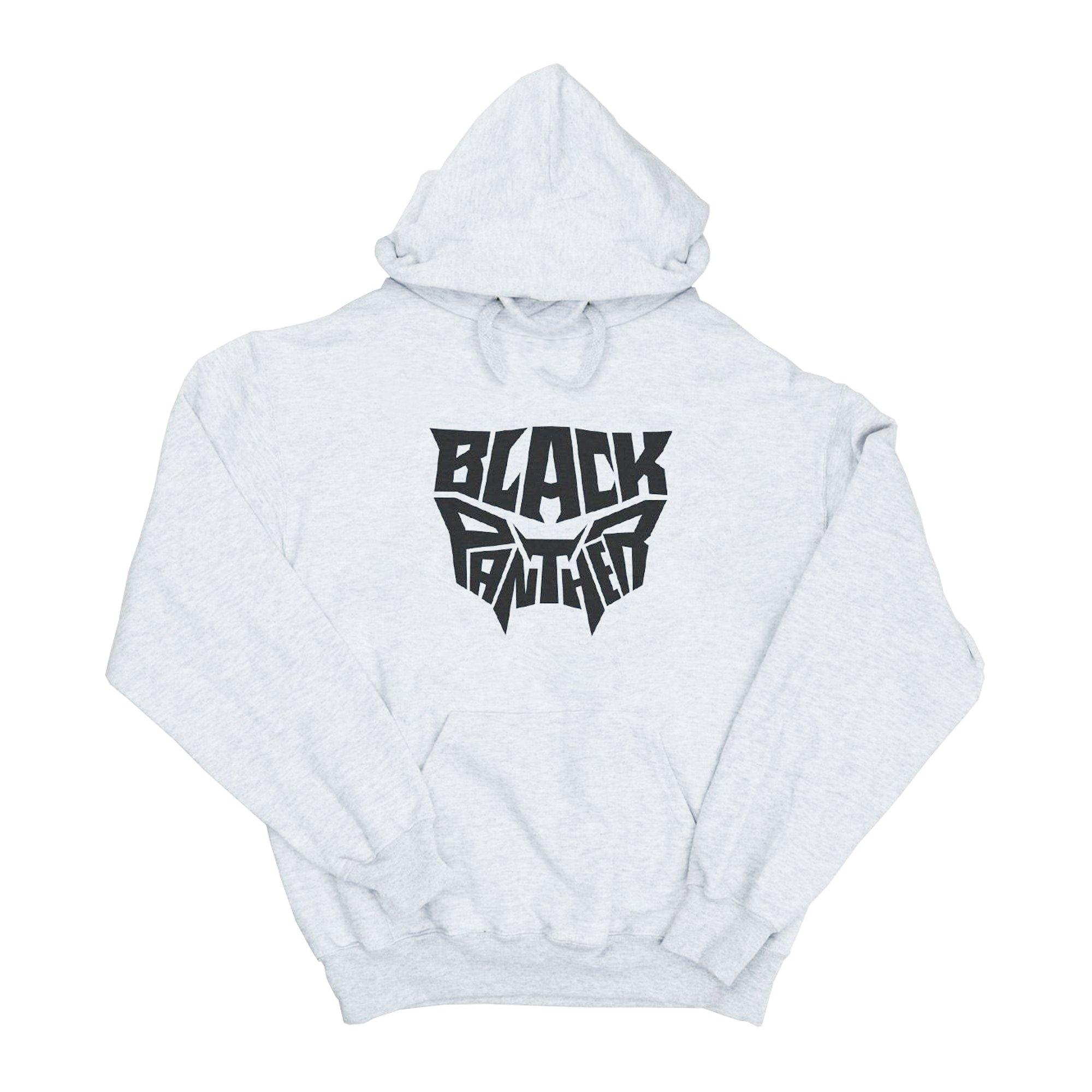 Image of Black Panther Worded Emblem Kapuzenpullover Damen Grau L