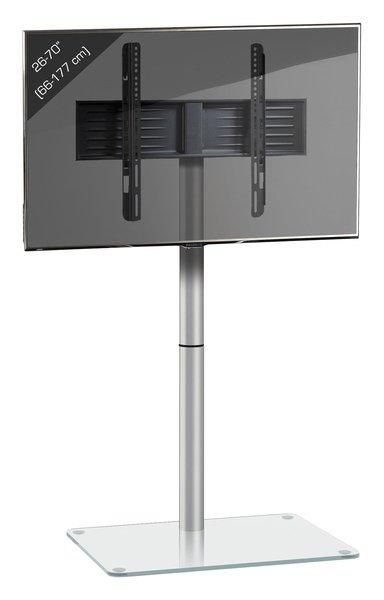 VCM TV Standfuß | Ständer Fernseh Rack | ESG-Sicherheitsglas | Maße ca. H. 100 x B. 60 x T. 45 cm - Alani  