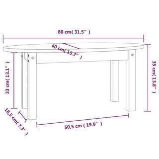 VidaXL Table basse bois  