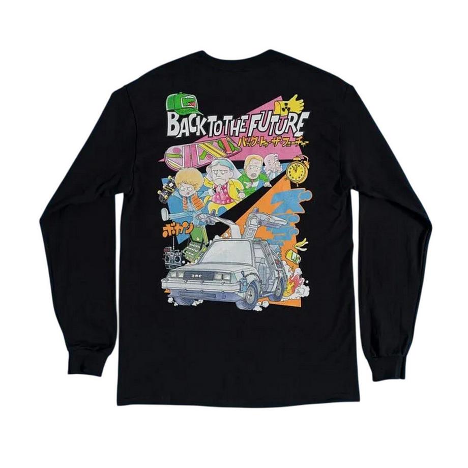 Back To The Future Langärmeliges T-Shirt mit Rückendruck  