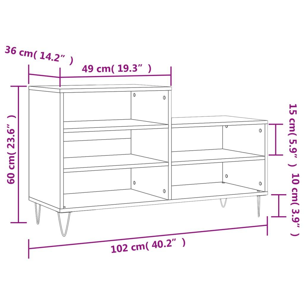 VidaXL Schuhschrank holzwerkstoff  