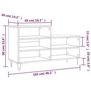 VidaXL Schuhschrank holzwerkstoff  