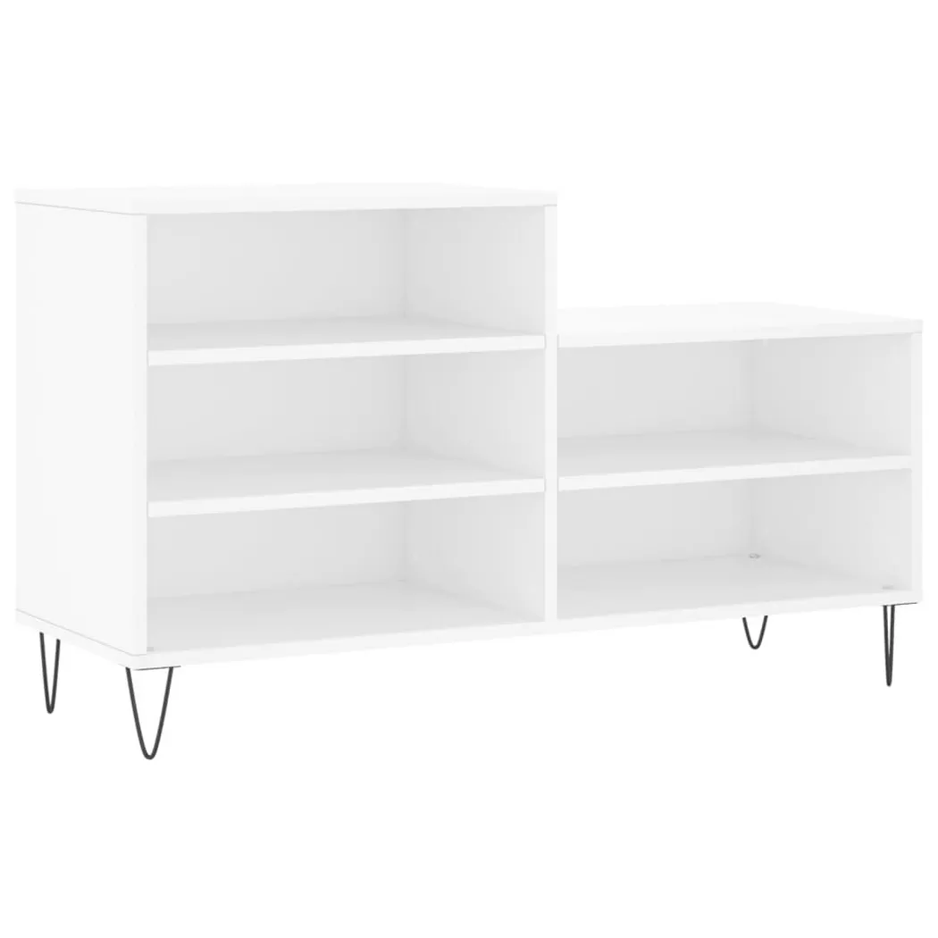 vidaXL Armoire à chaussures Blanc 102x36x60 cm Bois d'ingénierie