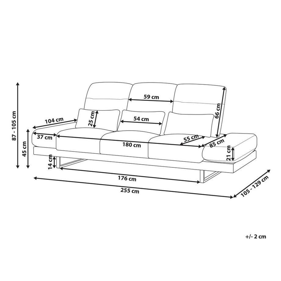 Beliani 3 Sitzer Sofa aus Cord  IKAST  