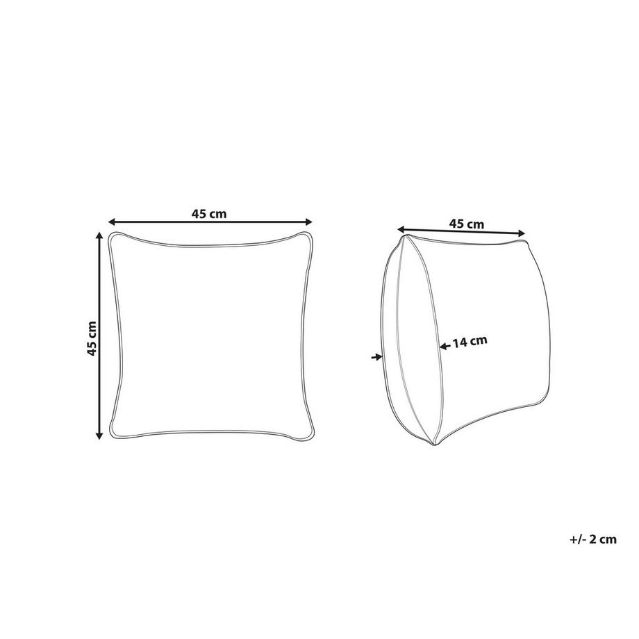 Beliani Dekokissen aus Baumwolle Boho BACOPA  