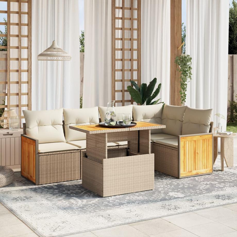 VidaXL set divano da giardino Polirattan  