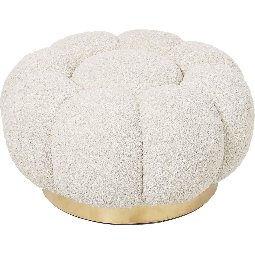 mutoni Pouf Florel naturel rond 65  