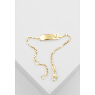 MUAU Schmuck  ID-Bracelet Venezianer Gelbgold 750 Diamant 0.0075ct. 1.1mm, 14cm 