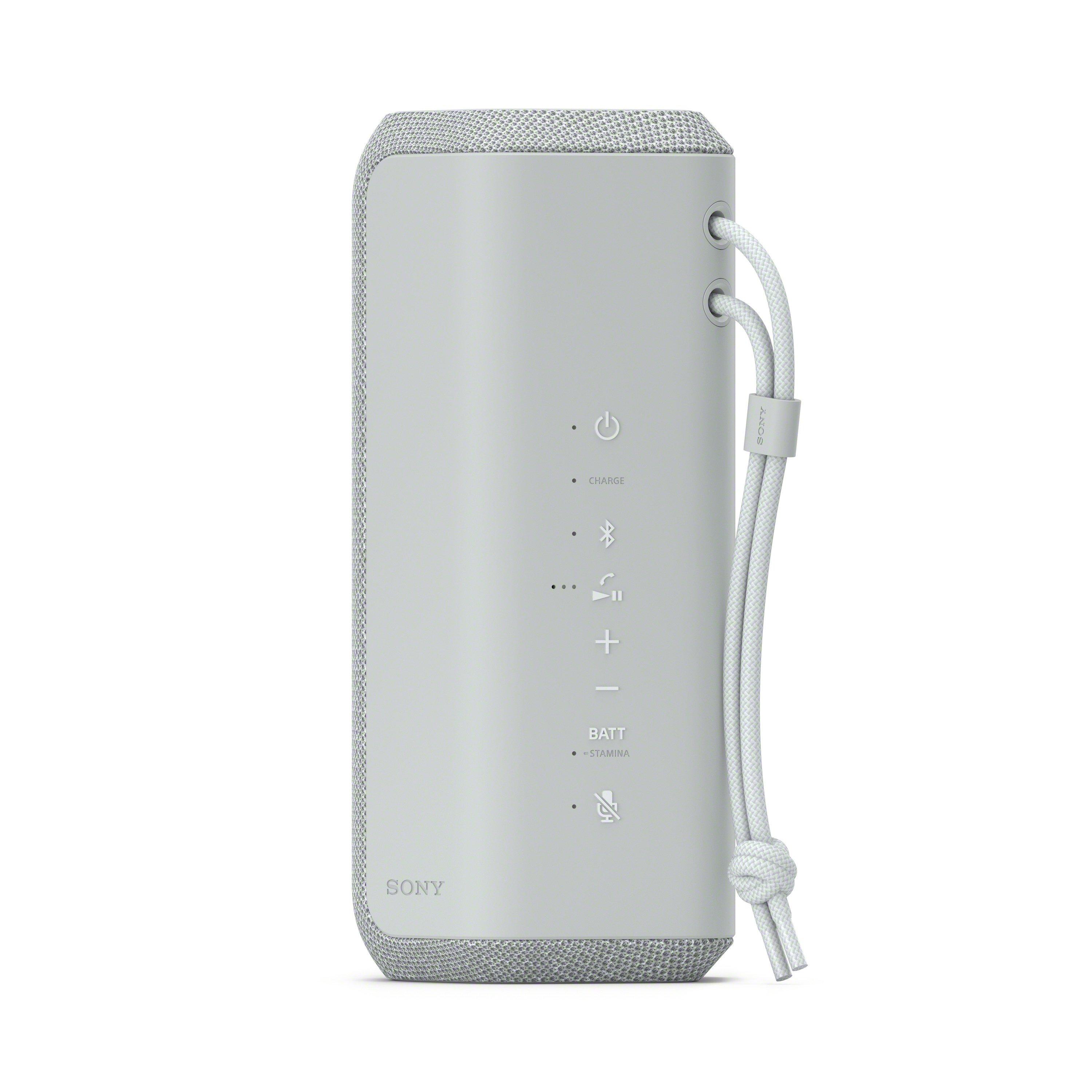 SONY  Sony SRS-XE200 - Speaker portatile Bluetooth wireless con campo sonoro ampio e cinturino da polso - impermeabile, antiurto, durata della batteria 16 ore e funzione Ricarica Rapida - Grigio Chiaro 