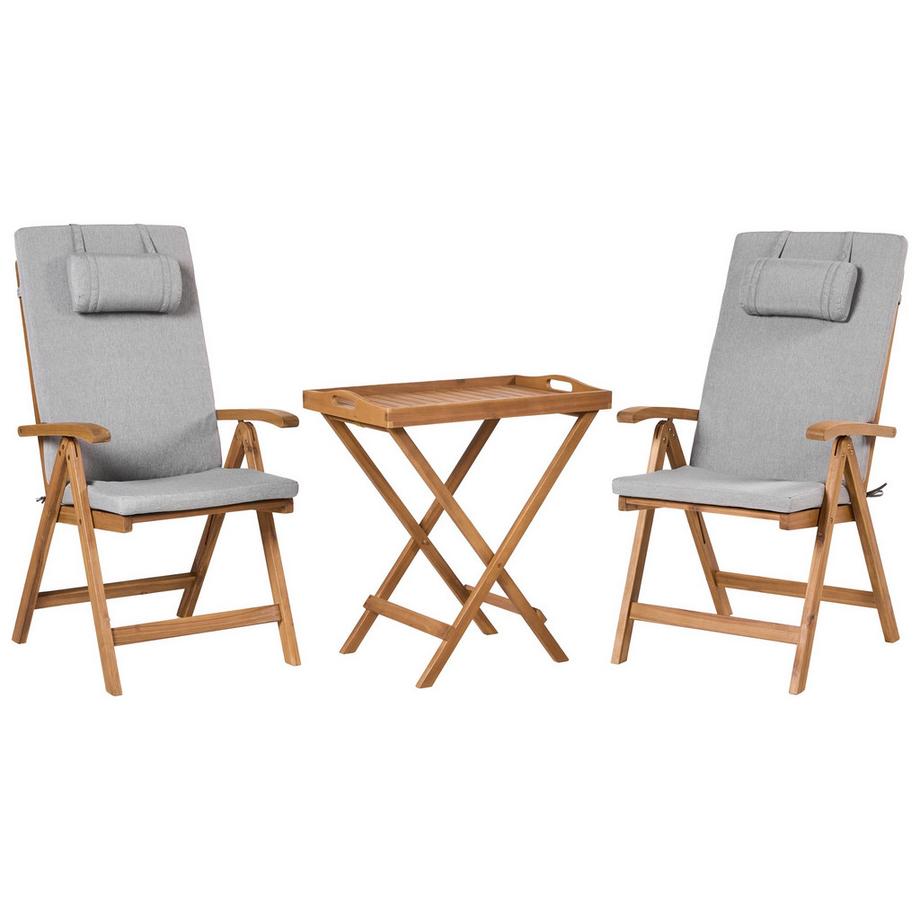 Beliani Ensemble pour bistro en Acacia Moderne JAVA PREMIUIM  