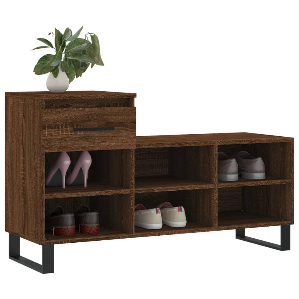 VidaXL Armoire à chaussures bois d'ingénierie  