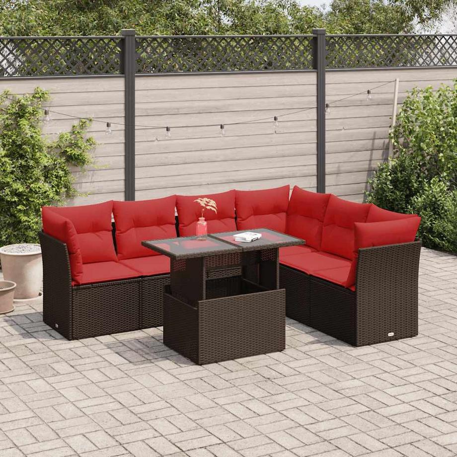 VidaXL set divano da giardino Polirattan  