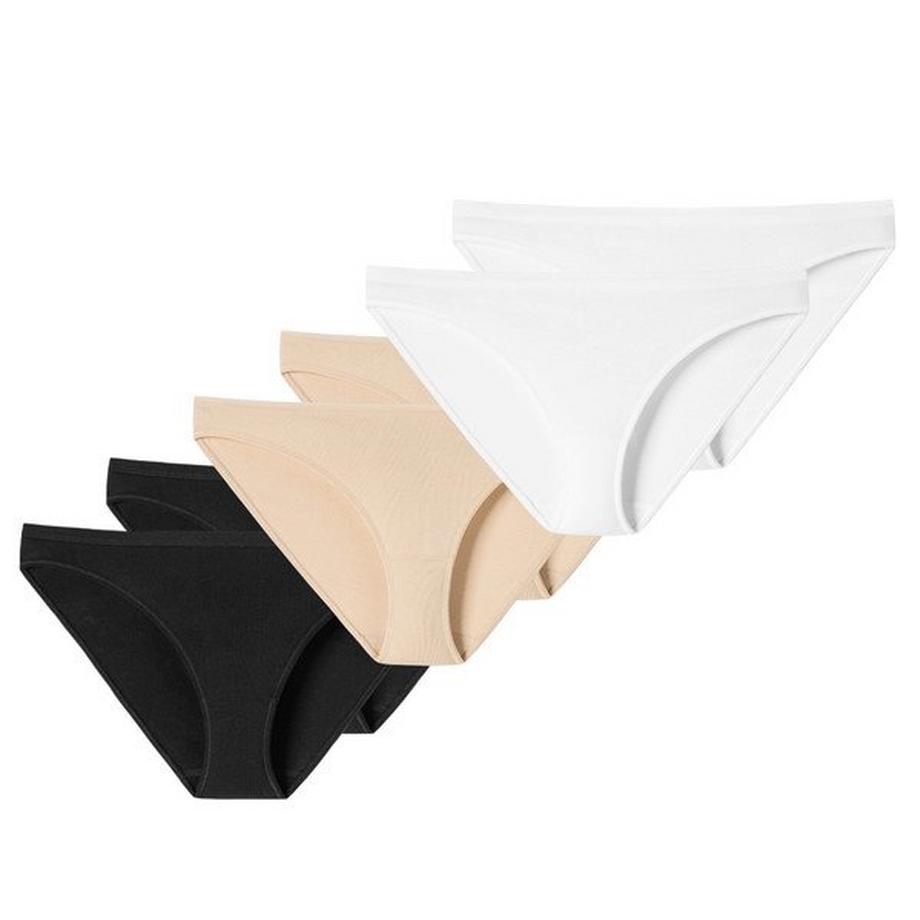 Schiesser Confezione da 6 95/5 Slip Mini in Cotone Biologico  