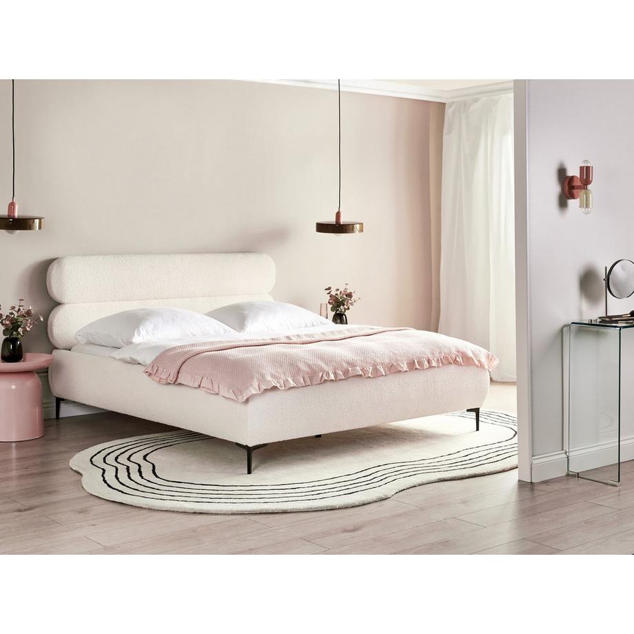 Beliani Letto en Bouclé Minimalista LESSAY  