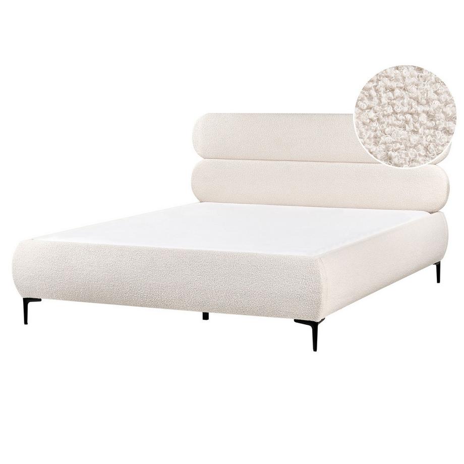 Beliani Letto en Bouclé Minimalista LESSAY  