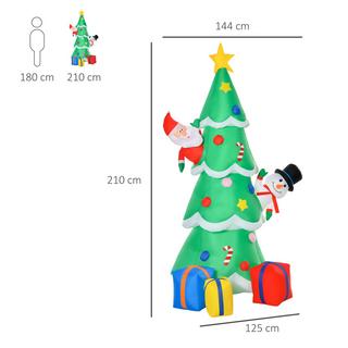 HOMCOM Sapin de Noël gonflable  