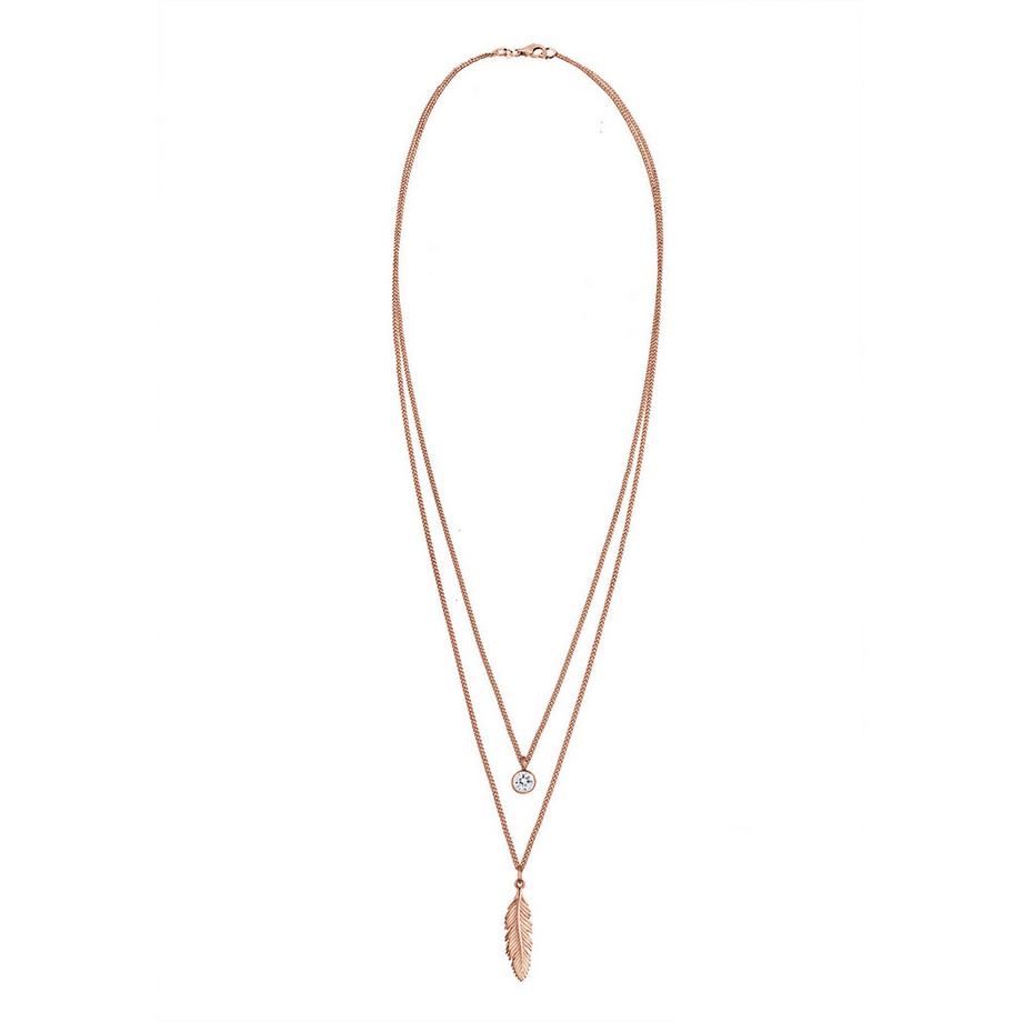 Elli  Collier Pendentif Plume Cristal 