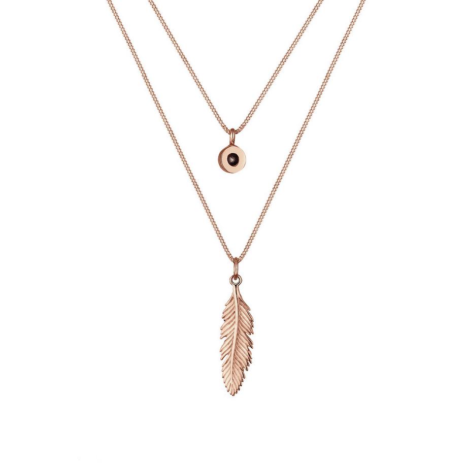 Elli  Collier Pendentif Plume Cristal 