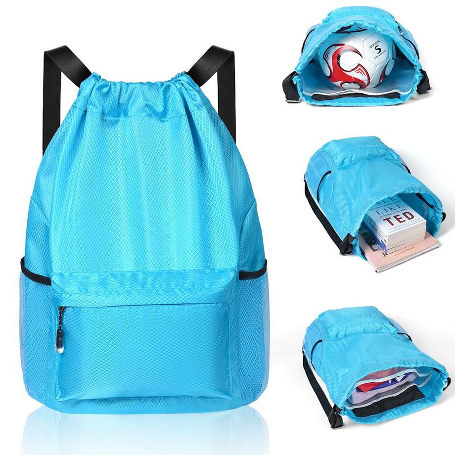 Only-bags.store Sac à dos de sport à cordon de serrage et grande capacité  