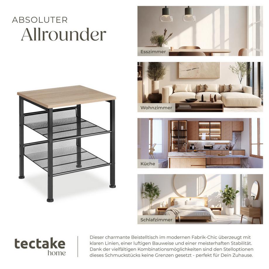 Tectake Table d'appoint LINCOLN style industriel  