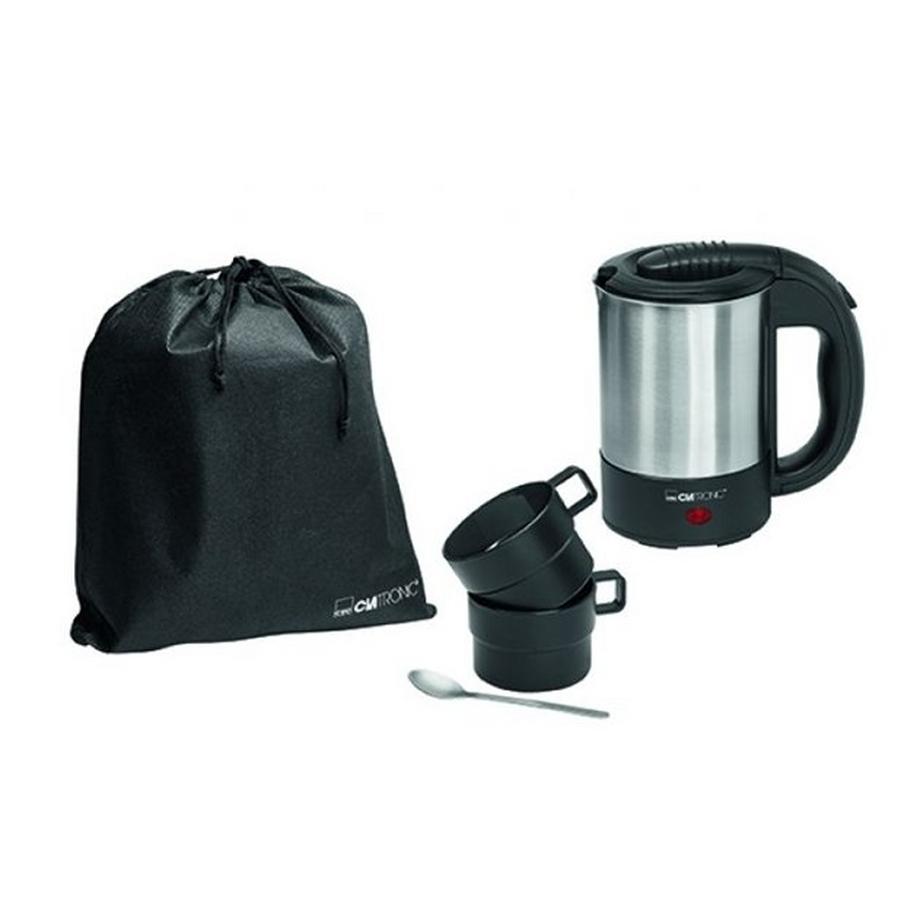 Clatronic WKR 3624 Reise-Wasserkocher, Edelstahl, rostfrei, 0,5L  