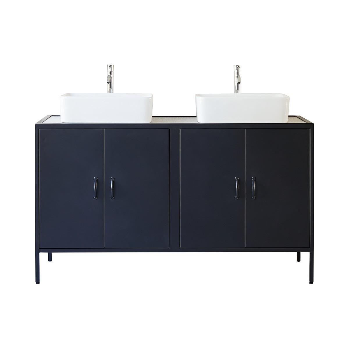 Image of Waschtischunterschrank aus Terrazzo und Metall 140 cm Lizzie Waschtischunterschrank aus Terrazzo und Metall 140 cm Lizzie