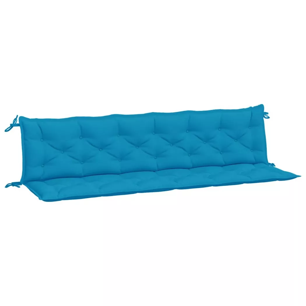 VidaXL - Coussin de banc de jardin tissu, One Size, Bleu