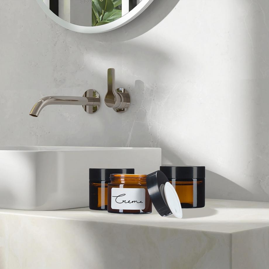 Northix Bocaux en verre ambré, ensemble anti-fuite  