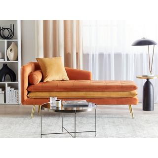 Beliani Chaise longue versione sinistra en Velluto Glamour GONESSE  