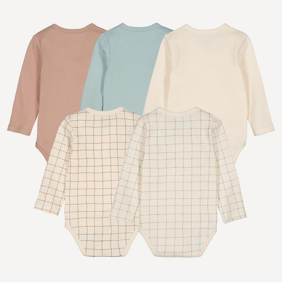 La Redoute Collections  5er-Pack Baby Wickelbodys mit langen Ärmeln 
