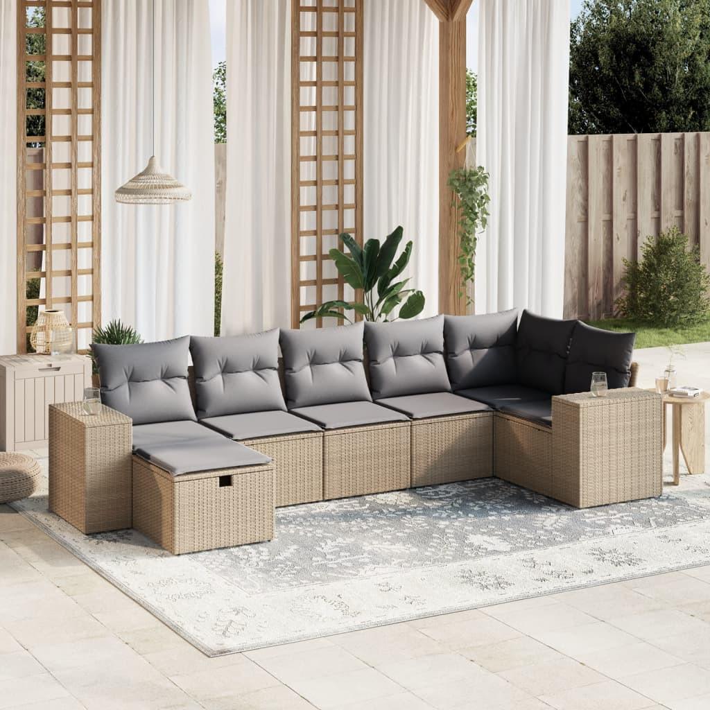 VidaXL Ensemble de canapés de jardin rotin synthétique  