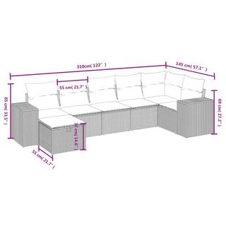 VidaXL Ensemble de canapés de jardin rotin synthétique  